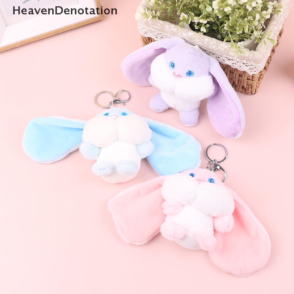 [HeavenDenotation] Gantungan Kunci Kelinci Mewah Tas Boneka Hewan Liontin Gantungan Kunci Key Rings Hadiah HDV