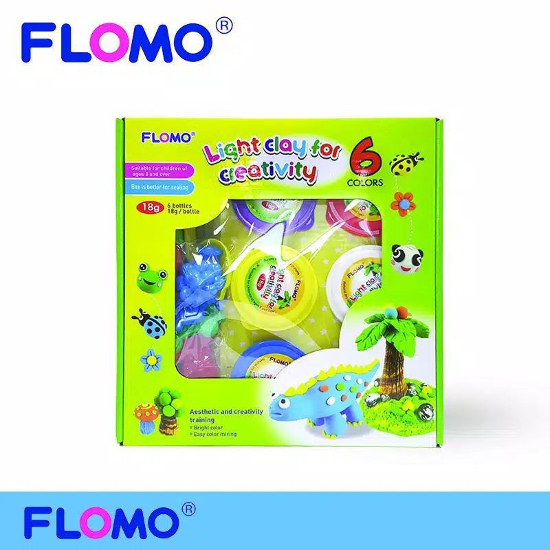 

Flomo Light Clay For Creativity - 6 Colour & Tools
