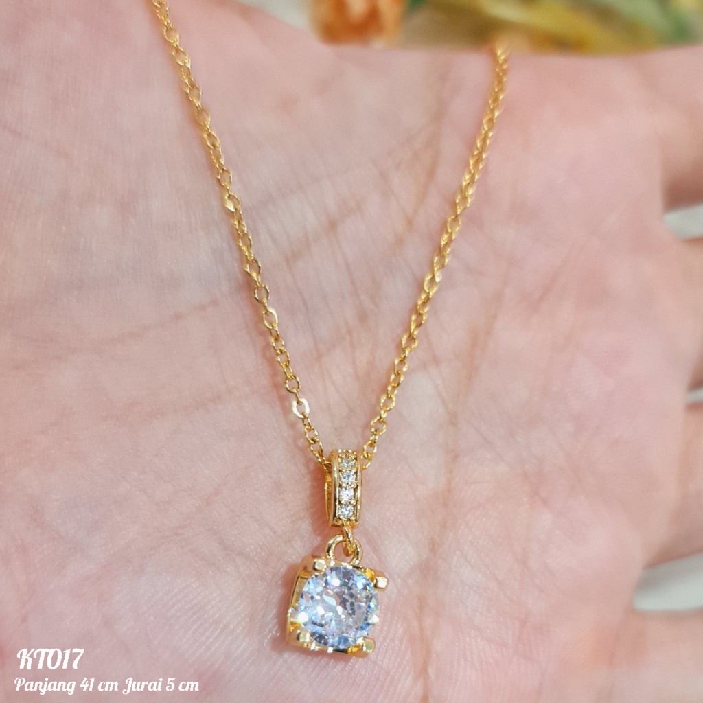 PGX Kalung Titanium Wanita Anti Karat Aksesoris Fashion Perhiasan Premium - KT017