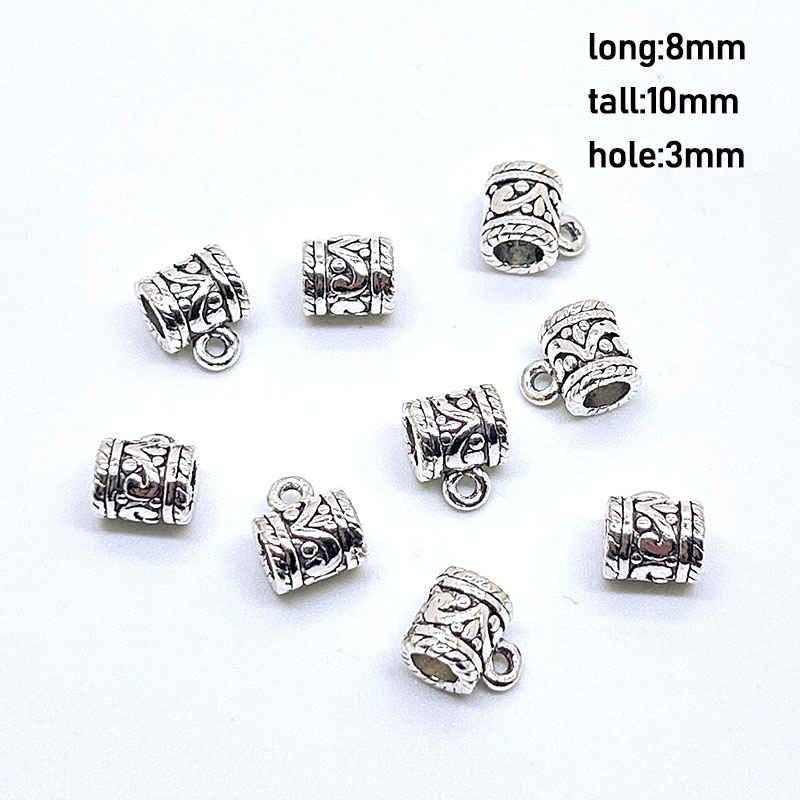 20pcs Zinc Three-way Bead DIY Manik-Manik Konektor Logam Lubang Besar Cocok Untuk Membuat Charm Gelang Kalung Liontin