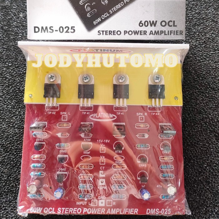 Kit power Streo OCL DMS-025 Platinum Power Amplifier Tip 41 42 60watt