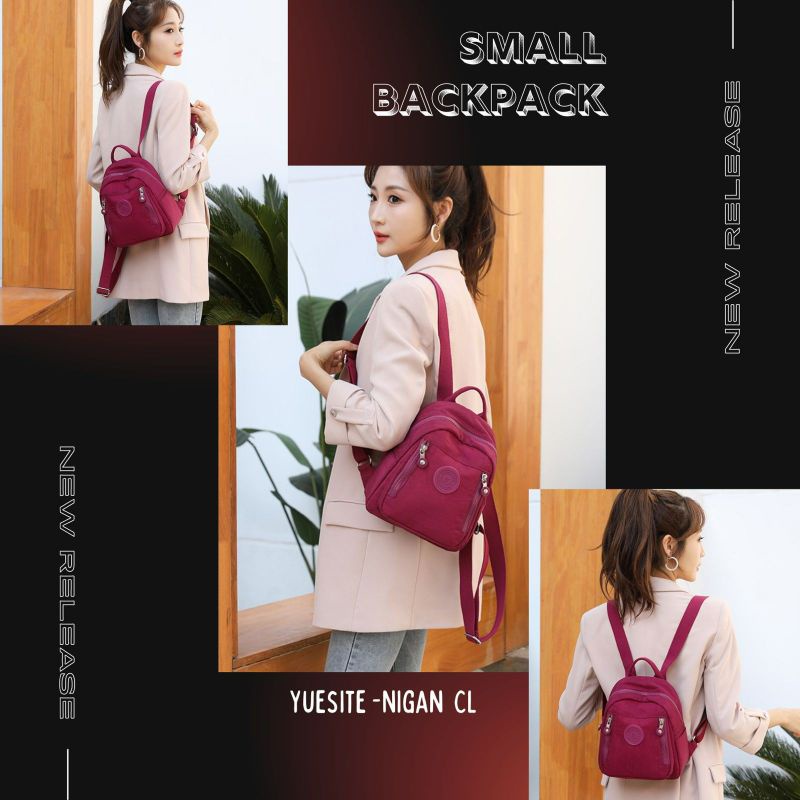 TAS RANSEL WANITA YUESITE NIGAN POLOS SMALL BACKPACK CEWEK KECIL