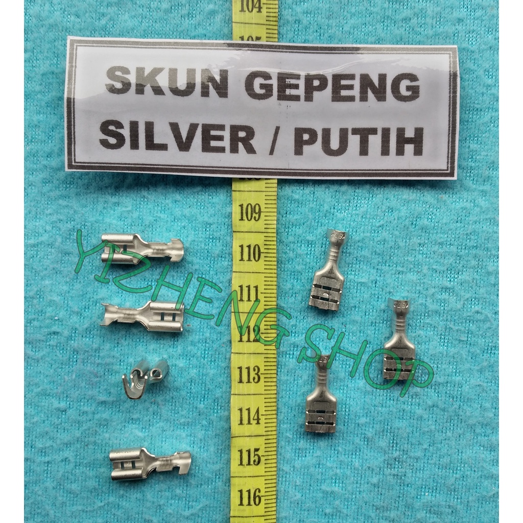 SKUN GEPENG SILVER/PUTIH