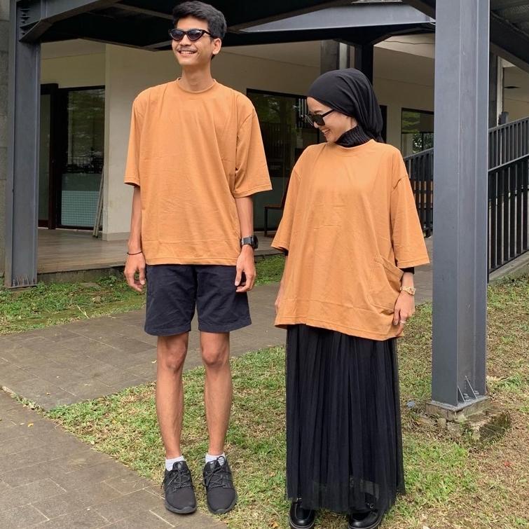 TERPERCAYA Kaos Oversize Pocket Tee Katun 24s Polos Side Pocket