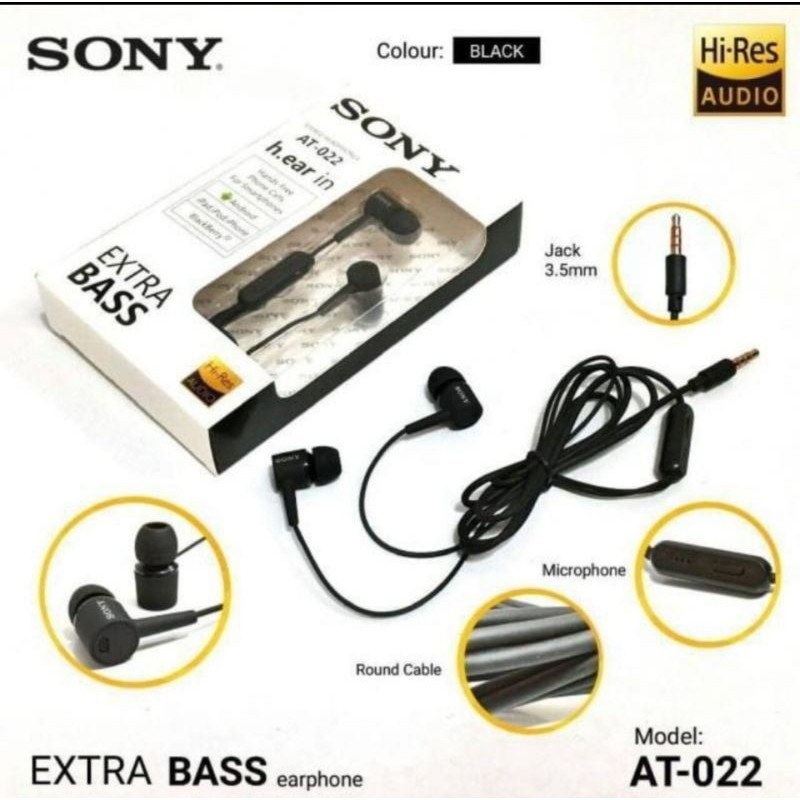 [ AB ] - Handsfree Headset Sony Earphone AT-022 EX-750 Handset Headset Sony AT-022