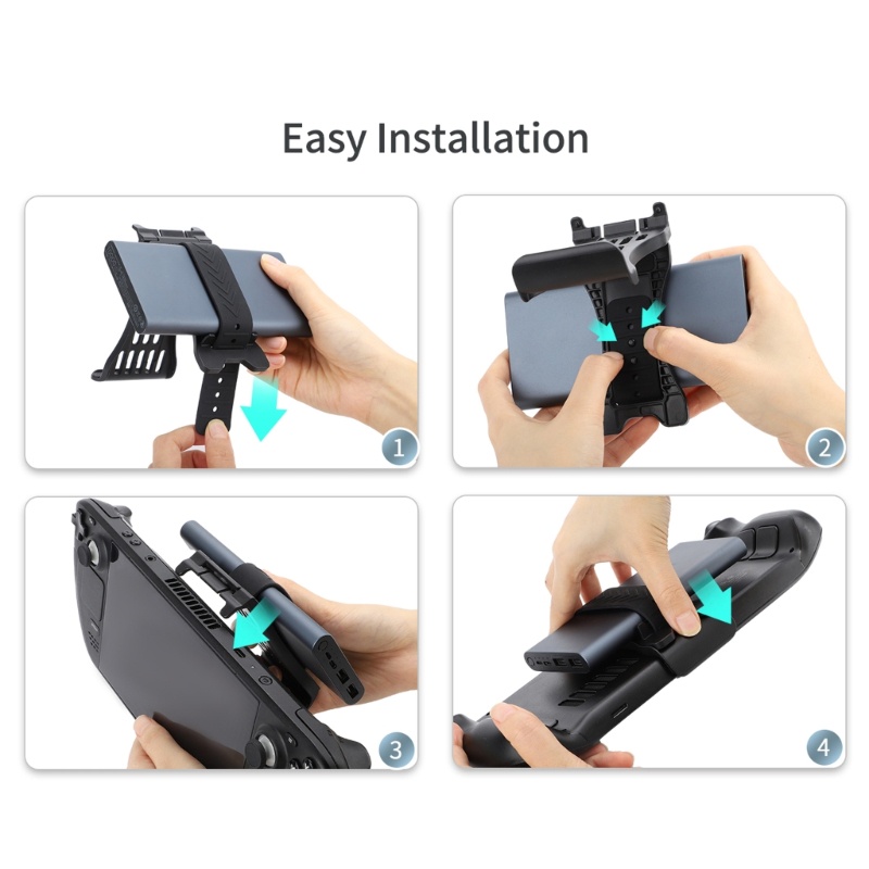 Btsg Bracket Lipat Dengan Klip Untuk Steam-Deck Gamepad Stand Holder Cradle