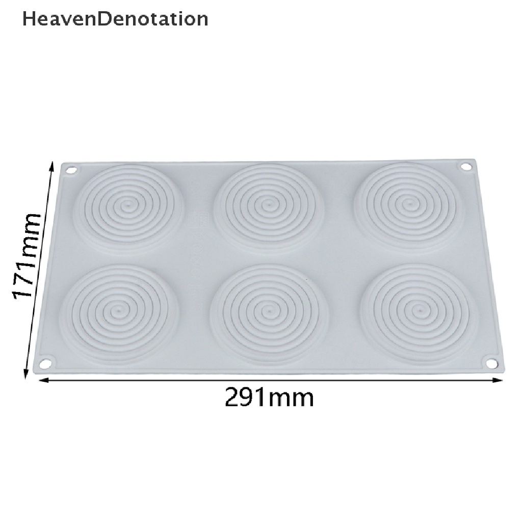 [HeavenDenotation] 6 Cavity Spiral Obat Nyamuk Dupa Berbentuk Kue Cetakan Silikon Kue HDV