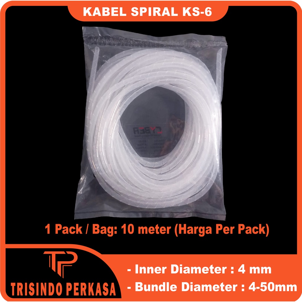 Kabel Spiral / Spiral Wrapping Band KS-6 KS 6 KS6 Spiral Kabel Pelindung Cable Spiral