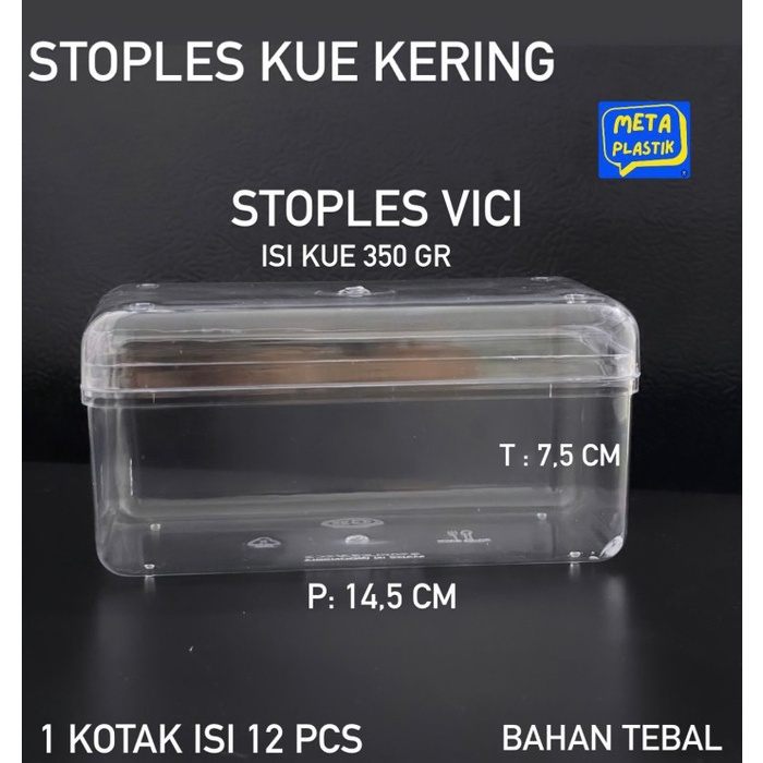 STOPLES 350GR VICI PERSEGI PANJANG / TOPLES / STOPLES KUE KERING