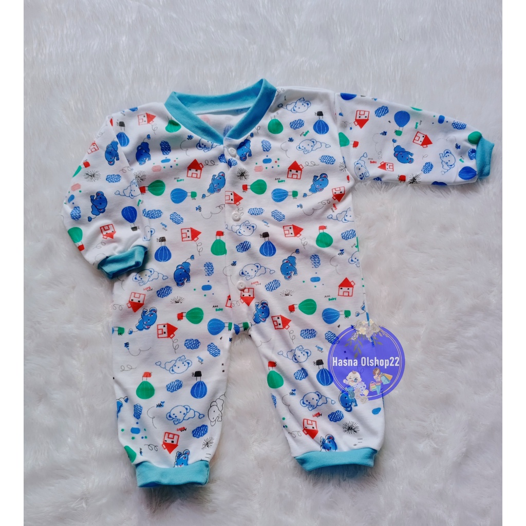 Sleepsuit bayi 0-12 bulan jumper piyama baju lengan panjang tidur Bayi Laki-Laki Perempuan kaki