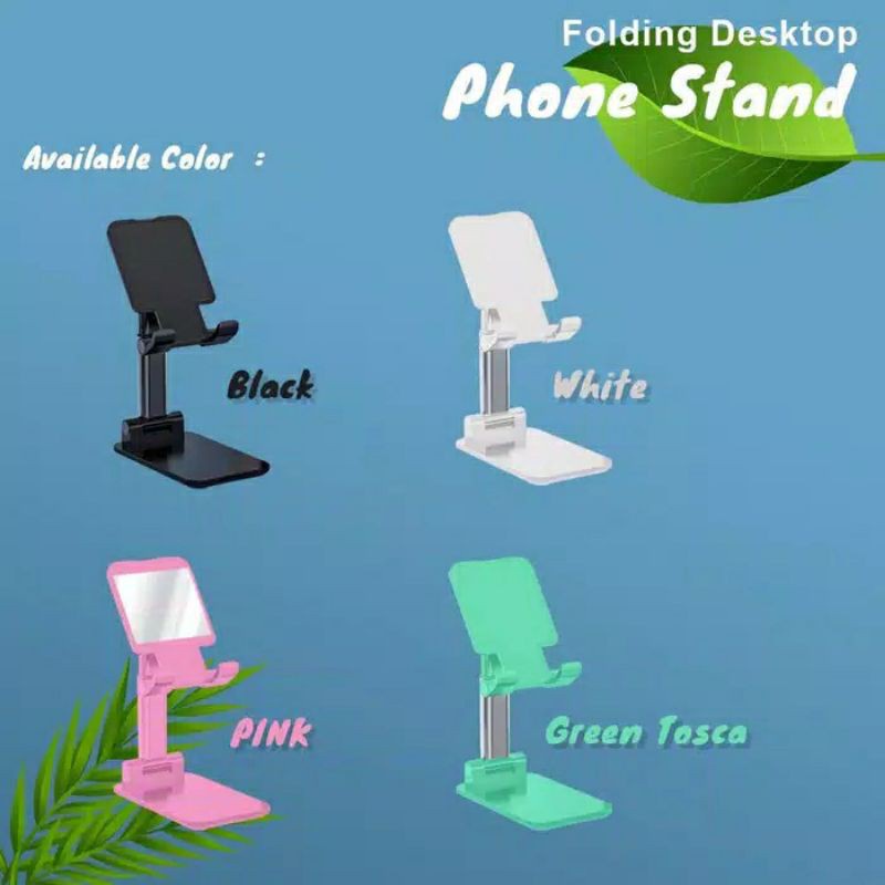 folding desktop phone stand tablet ipad stand holder hp meja meeting phone holder universal HOL19