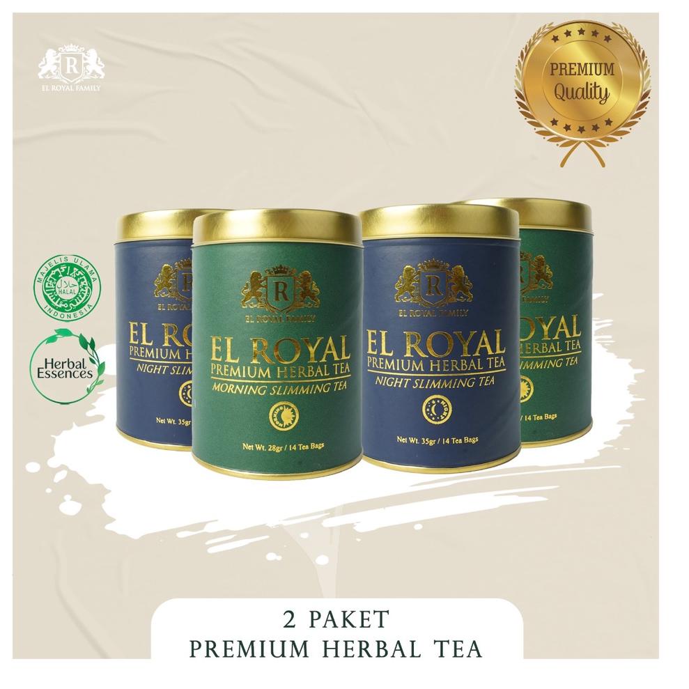 

【MEGA SALE】 El Royal Premium Herbal Tea (2 Paket) | 2 Morning Slimming Tea - 2 Night Slimming Tea