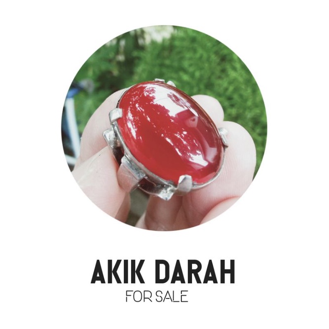 Akik Darah Natural Kristal Top (Dyed)