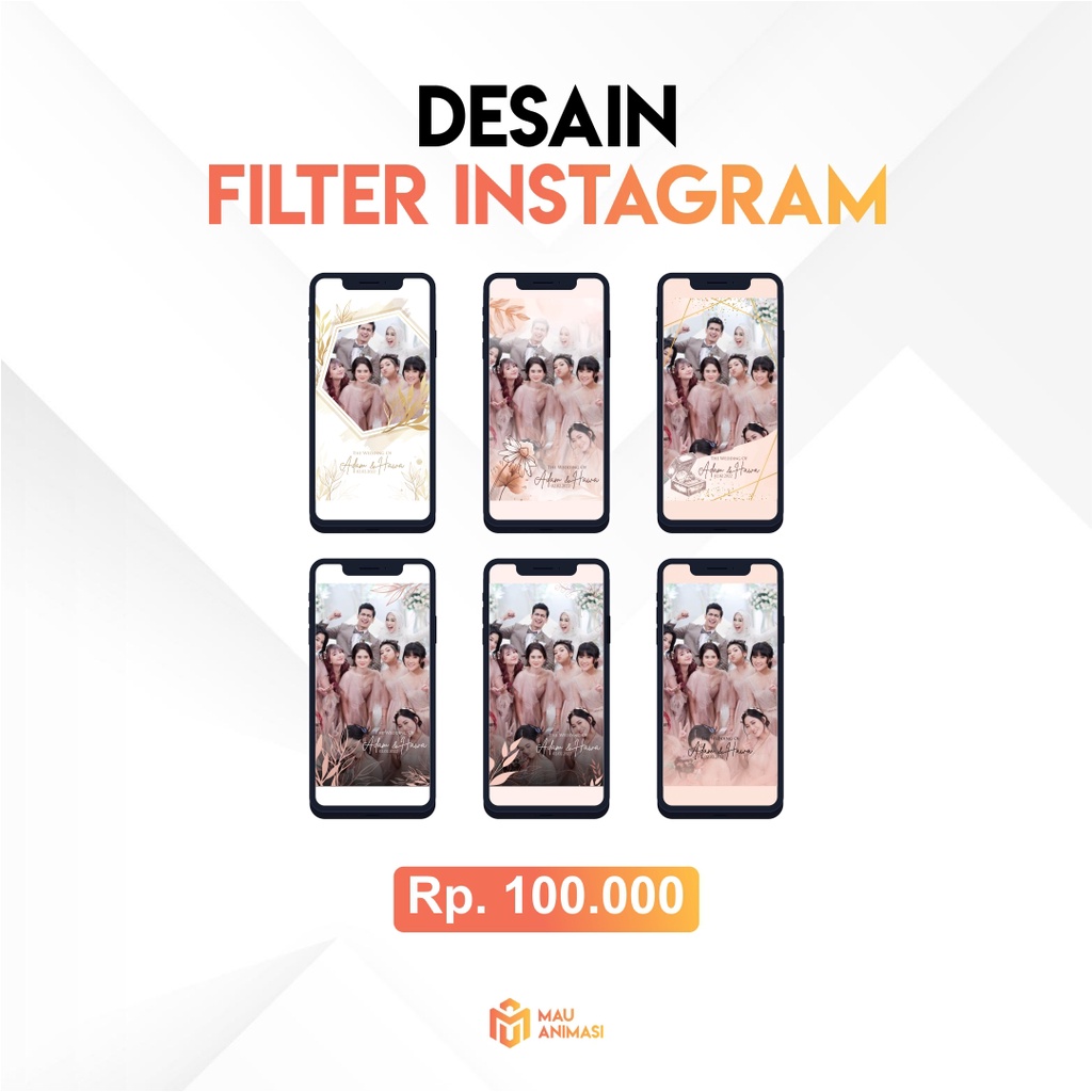 Jasa desain filter instagram wedding, khitan dan aqiqah