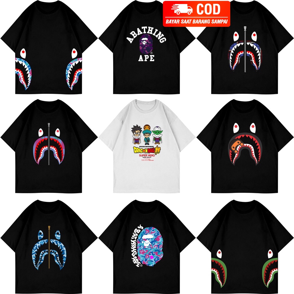 [COD] KAOS DISTRO KAOS OVERSIZE KAOS UNISEX KAOS KEREN KAOS WANITA PRIA KAOS BAPE / TSHIRT BAPE / KA