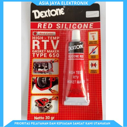 LEM DEXTONE - RED SILICONE SEALENT 30 GRAM - LEM GASKET RTV HIGH TEMP