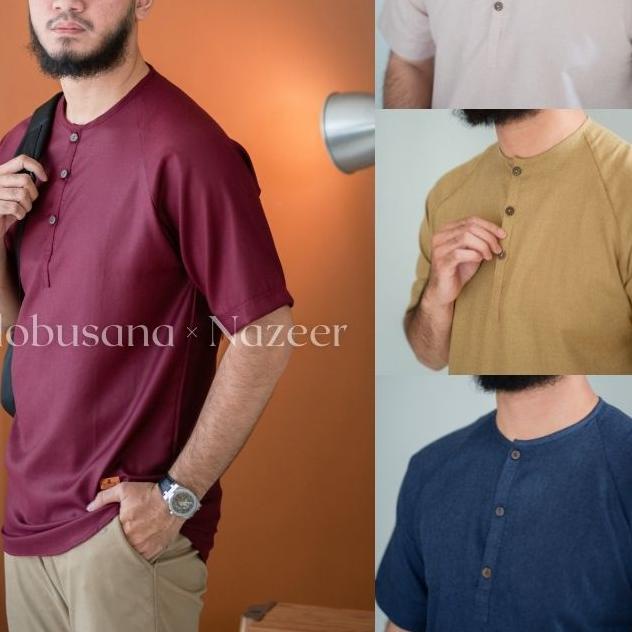 ➵ Koko Basic Pria Casual Simpel Keren Lengan Pendek HASAN NAZEER ➭