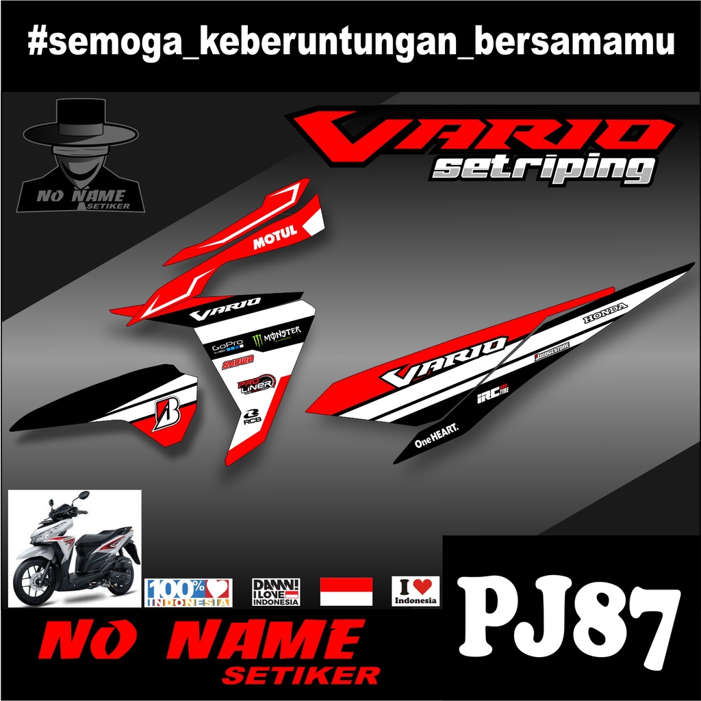 STRIPING VARIO 125 150 racing (pj87) TAHUN 2015 2014 2015 2016 2017 stiker sticker decal