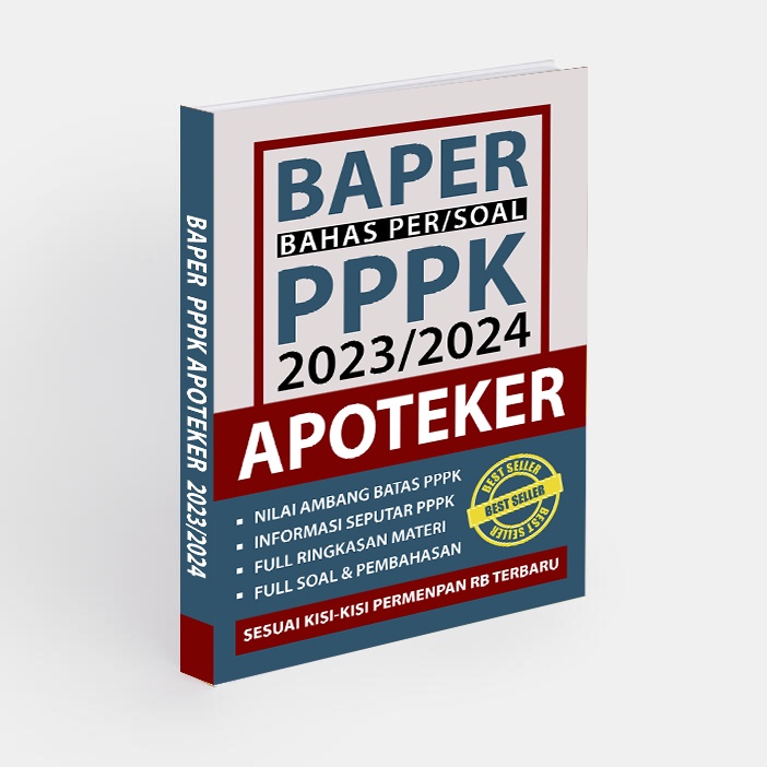 Buku PPPK APOTEKER 2023 - Bahas Per Soal PPPK APOTEKER 2023/2024 - Buku Original Soal dan Pembahasan