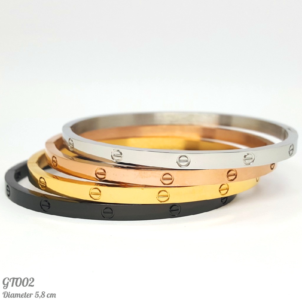 PGX Gelang Bangle Titanium Anti Karat Aksesoris Wanita - GT002