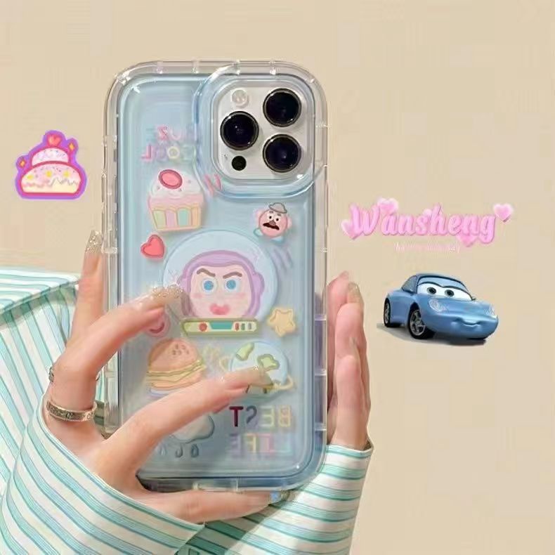 IPHONE Casing Ponsel Lembut Lucu Kompatibel Untuk Iphone11 12 13 14 Pro Max XS XR X8 7 6S Plus Casing Transparan Silikon TPU Shockproof Cover
