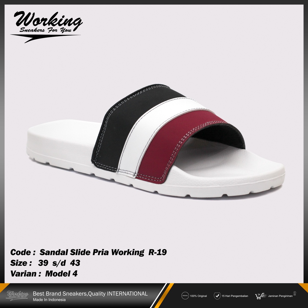 Sandal Slide Pria Working R-19 Anti Air