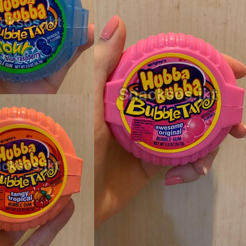 

♙ HUBBA BUBBA BUBBLE GUM TAPE AWESOME ORIGINAL / TANGY TROPICAL / BLUE RASPBERRY - PERMEN KARET USA ➲