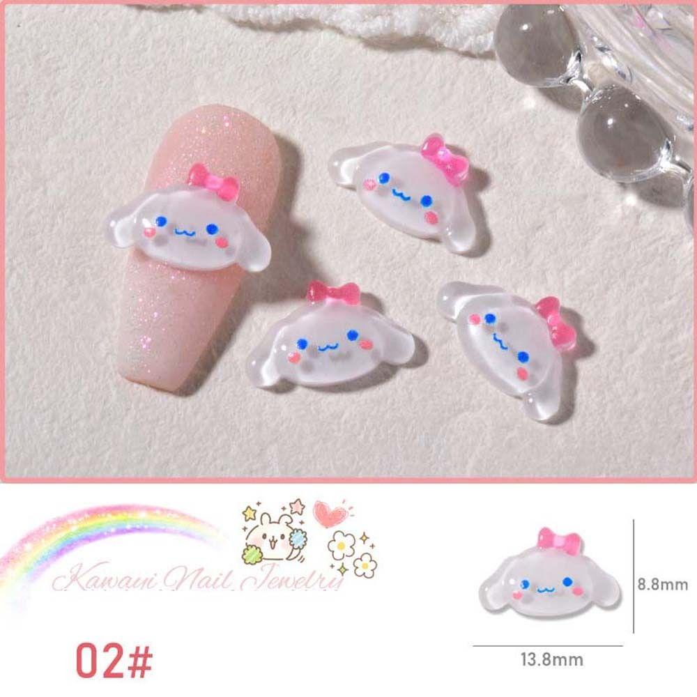 [Elegan] Kartun Dekorasi Kuku Wanita Resin Kelinci Kitty Cat Manicure Aksesoris Nail Ornament Nail Jewelry