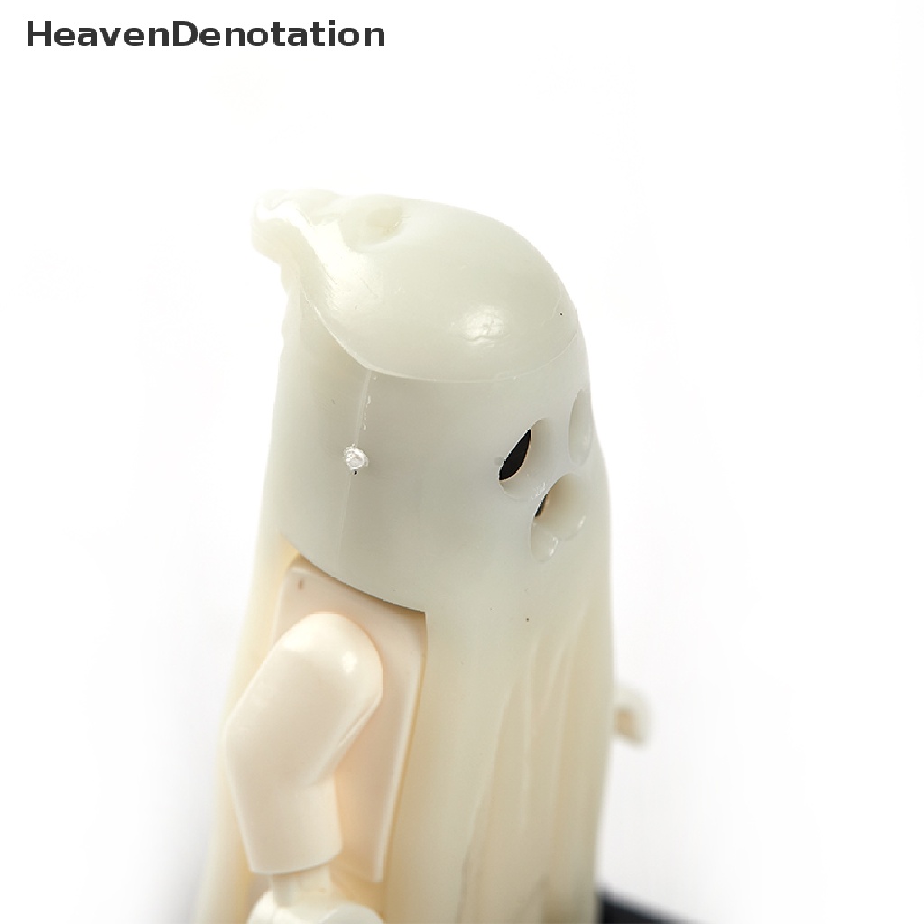 [Denotasi Surga] Seri Halloween Blok Bangunan Luminous Smiling Ghost Model Action Figure HDV