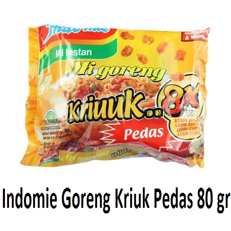 

Indomie Goreng Kriuk Pedas 80 gr