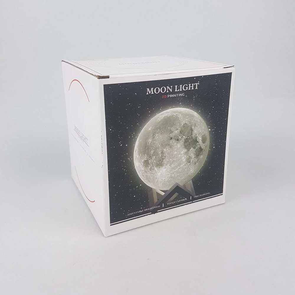 (BISA COD) FTIHSHP OUIO Lampu Tidur Bulan 3D Printed Moon Night Light Lamp 16 Color 1W - OU16