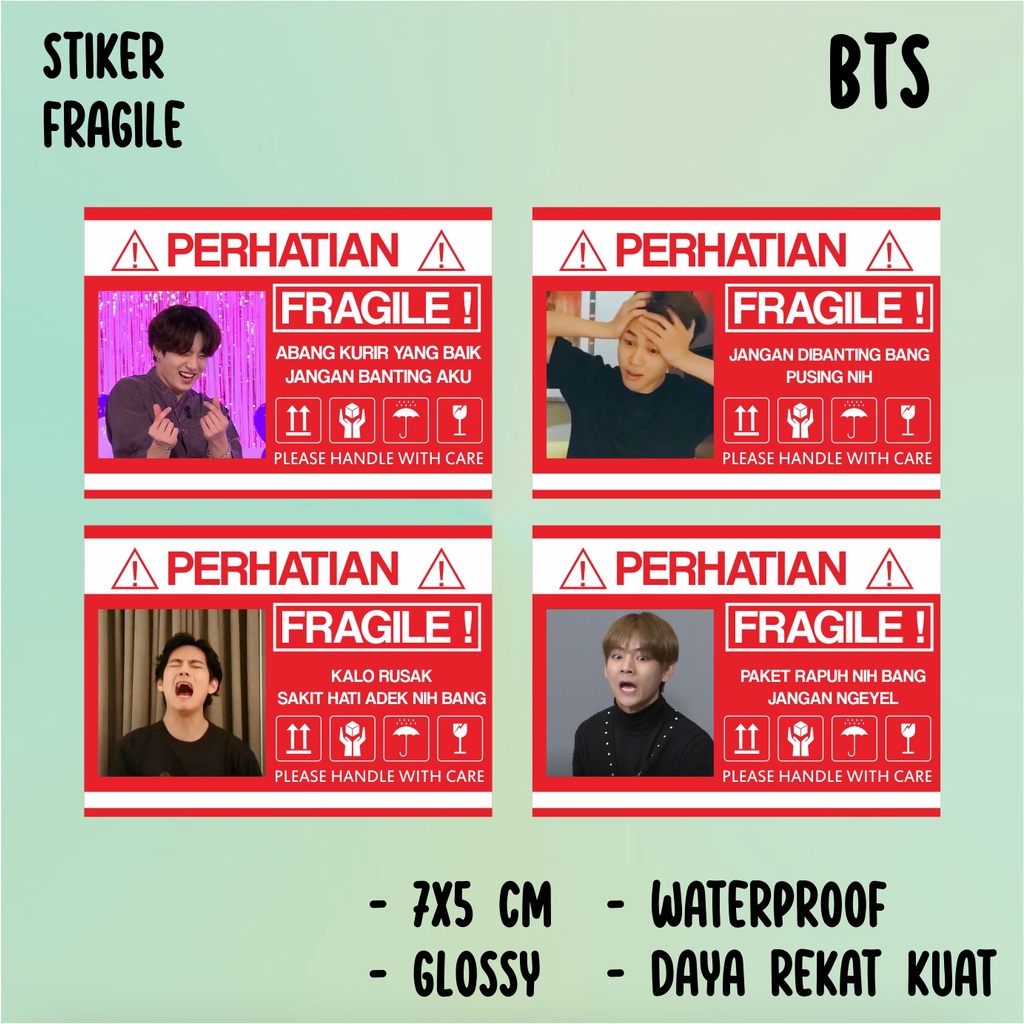 

STICKER FRAGILE LUCU / STICKER KPOP BTS / STICKER LUCU KOREA