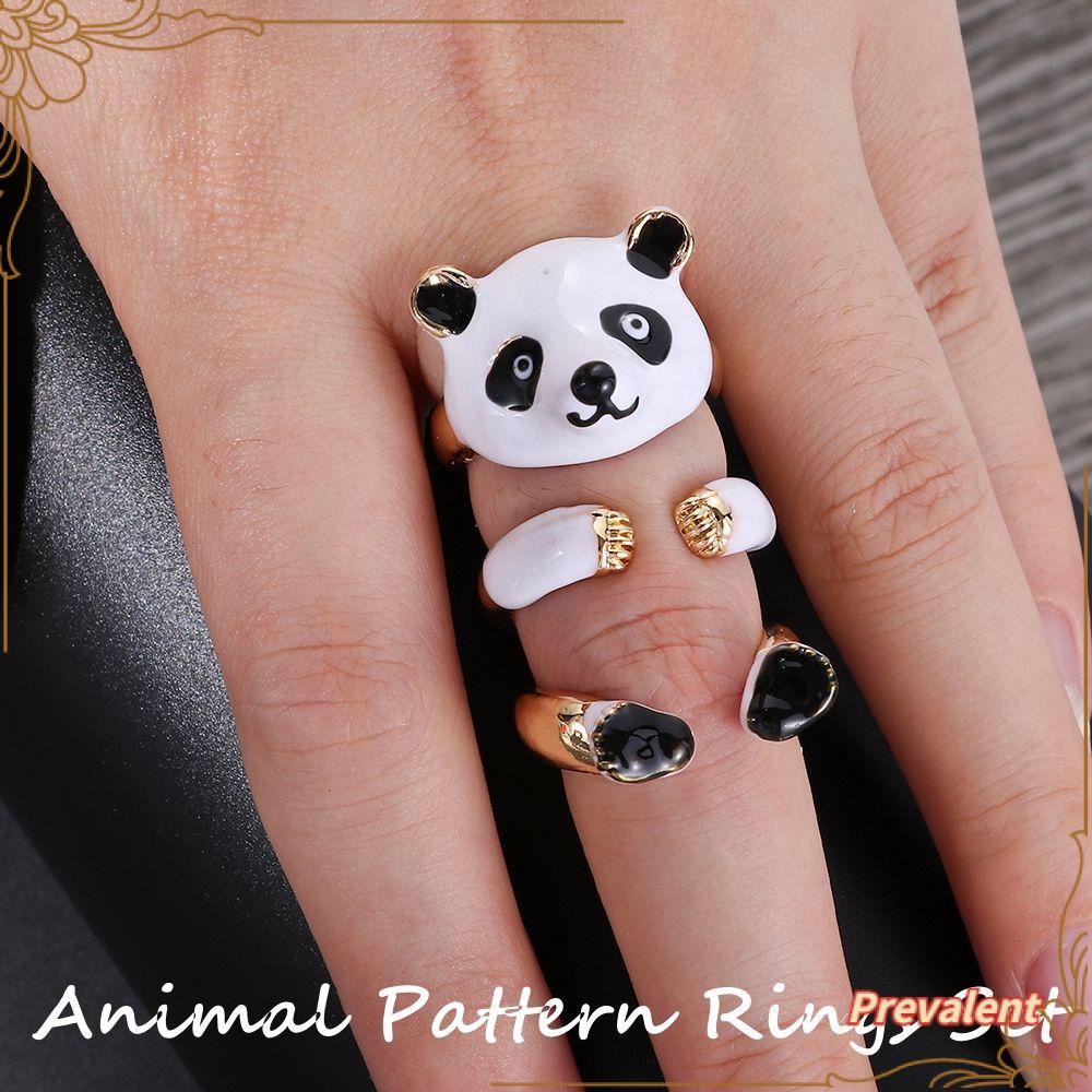 Preva Animal Set Cincin Wanita Pria New Creative Fashion Cute Cat