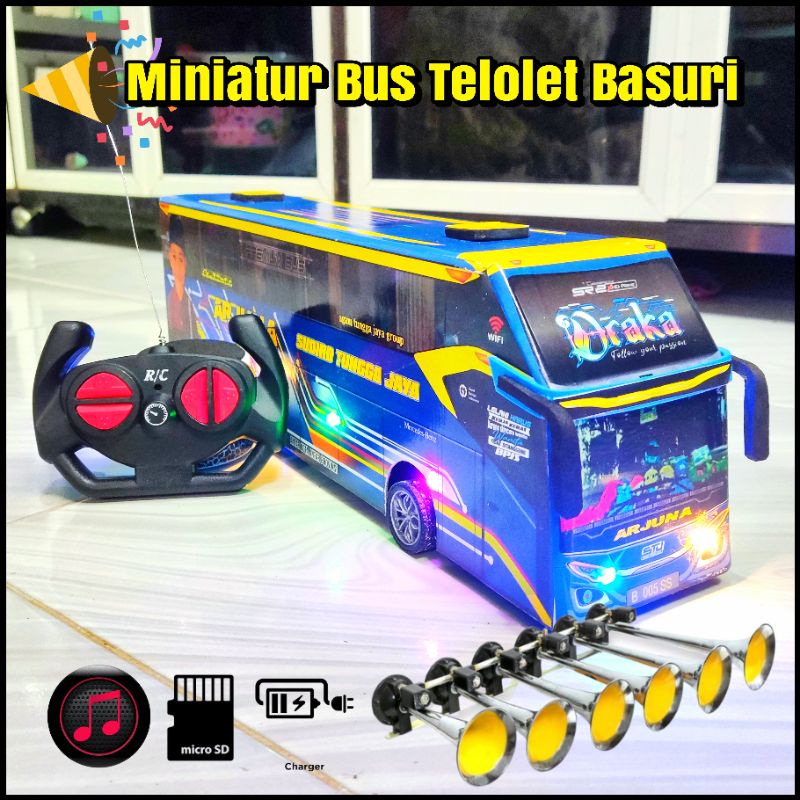 Mainan Bus Remote Control Custom Telolet Basuri