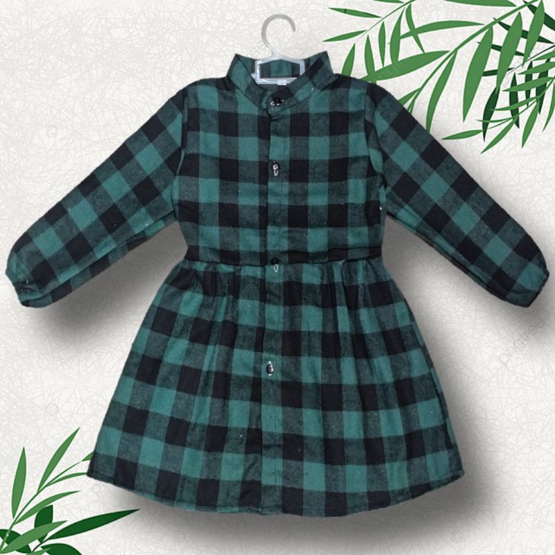 Dress anak flanel / pakaian anak perempuan /atasan tunik anak