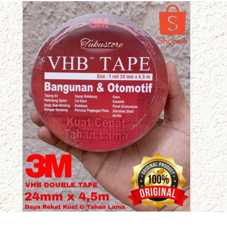 

Pasti Spesial DOUBLE TAPE 3M VHB Tape Automotive Size 24mm x 4,5m Super Lengket Tahan Lama