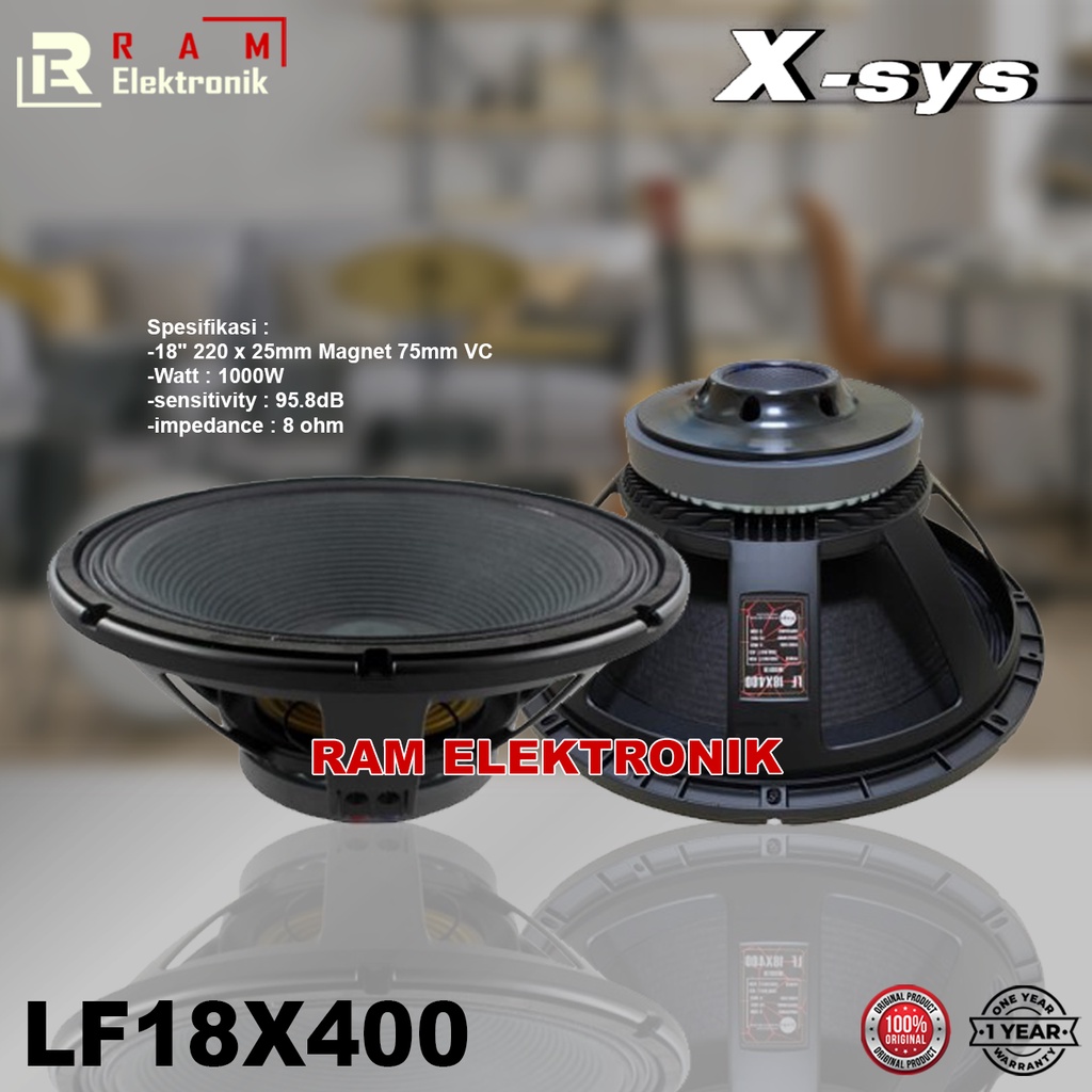 Komponen Speaker 18 Inch XSYS LF18X400 / LF18 X400 Original 1000 Watt