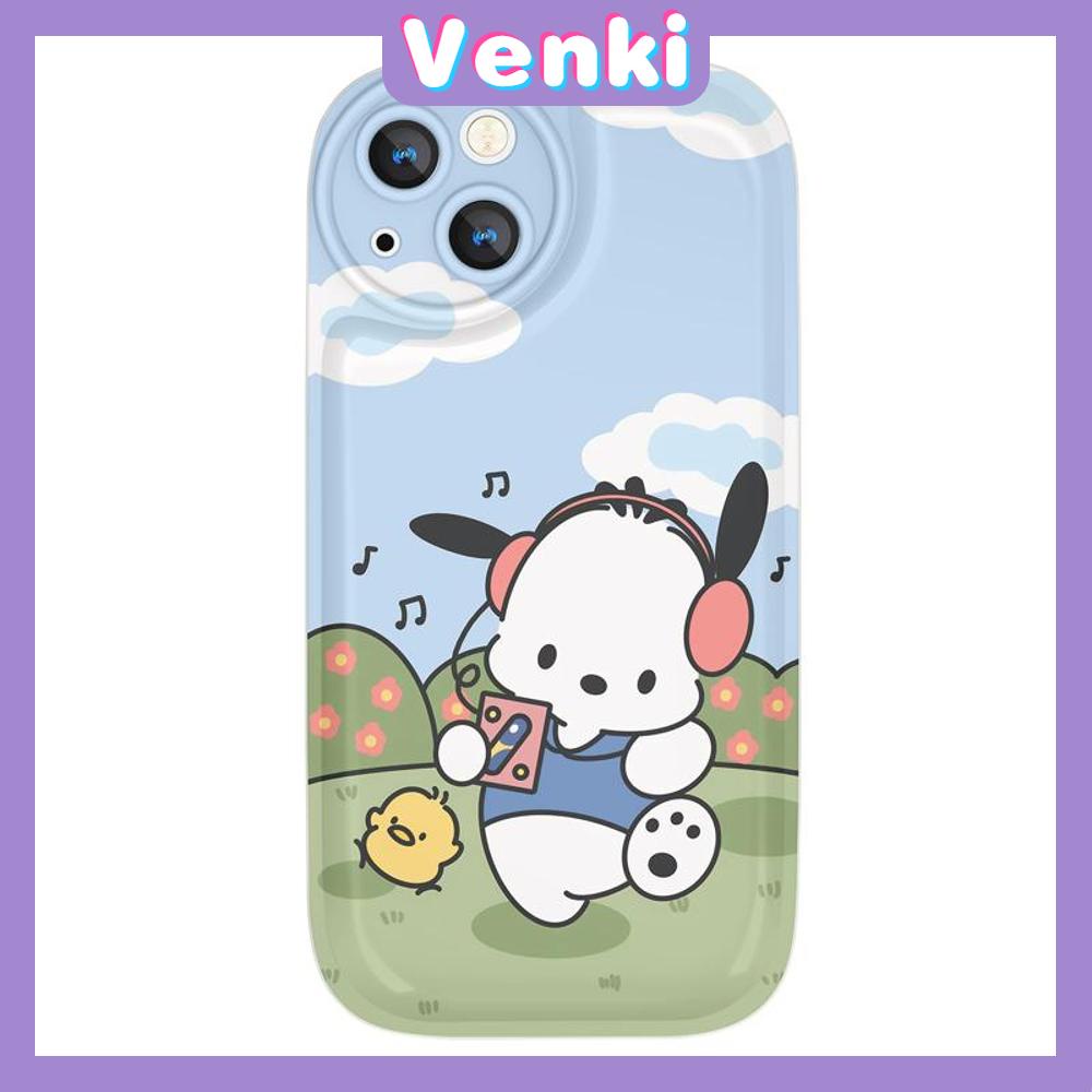 Case For iPhone 11 Soft TPU Air Cushion Case Glossy Cute Cartoon Sports Puppy Airbag Shockproof Camera Protection Compatible for iPhone 14 13 12 11 Pro Max 7 8 Plus