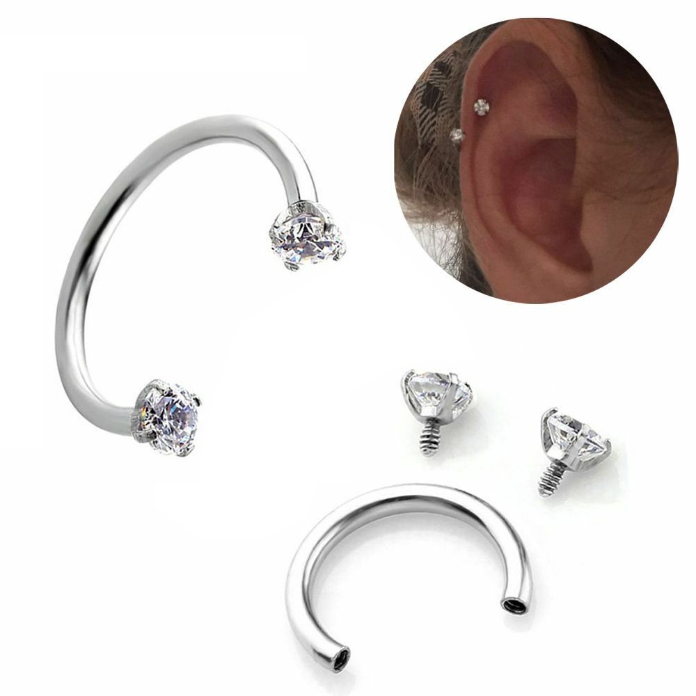 Woman fashion Personality Zircon Earrings hip-pop 3mm Perhiasan Cincin Hidung