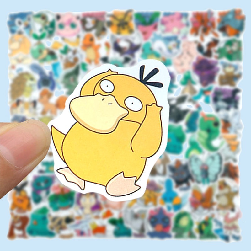 Stiker Graffiti Kreatif Pokemon Lucu Pokémon Pikachu Dekorasi DIY Stiker Tahan Air