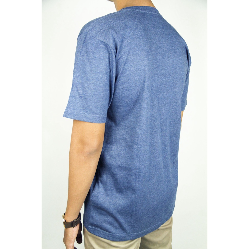 COD | Kaos Oblong Pria Lengan Pendek COLE Regular Fit Biru Cotton Stretch 03