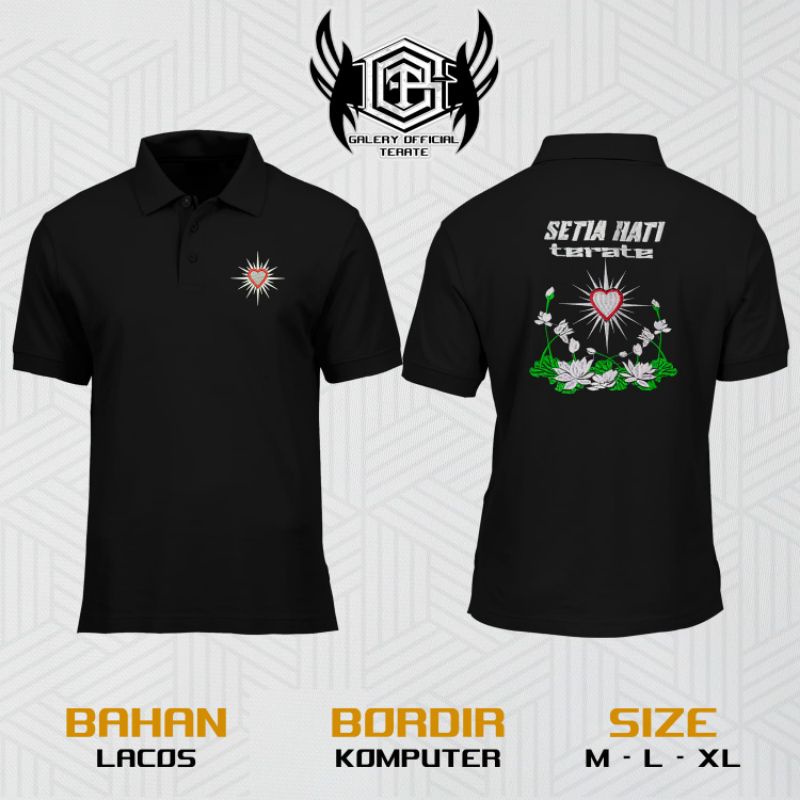 Kaos polo psht terate bordir new