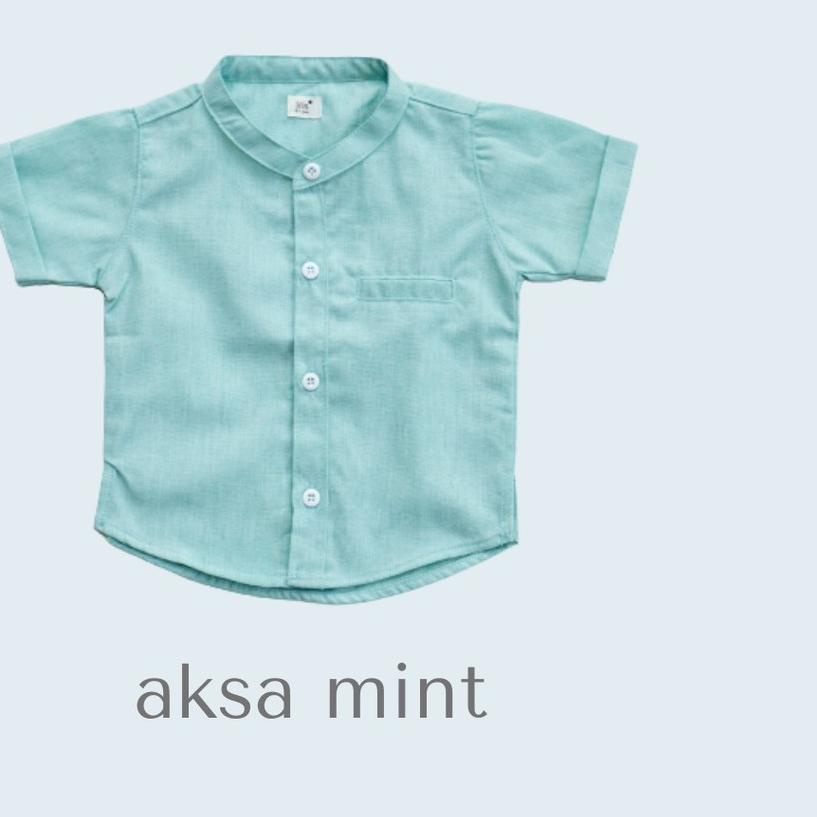 ♪ Iris Baby Wear - Atasan Kemeja Bayi Koko Anak Laki Laki Polos Lengan Pendek Bayi Kemko Anak Hijau 