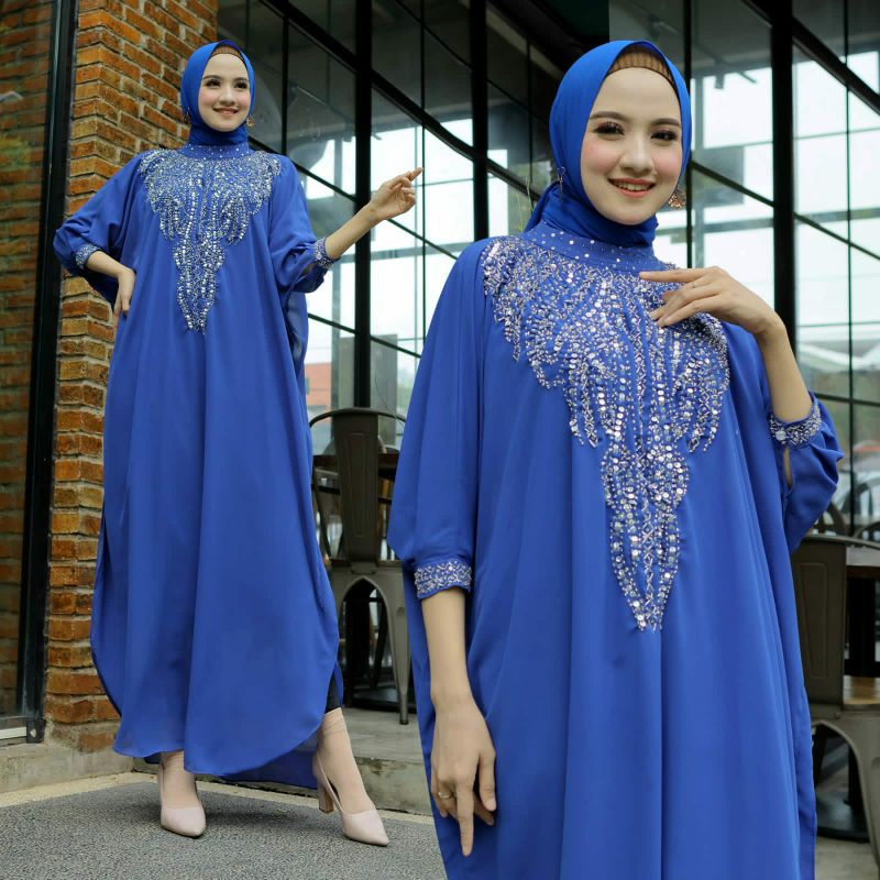 KAFTAN LEBARAN 2023 MEWAH/ KAFTAN CALISTA/ PAKAIAN MUSLIM MODEL KALONG / KAFTAN PAYET IMPORT