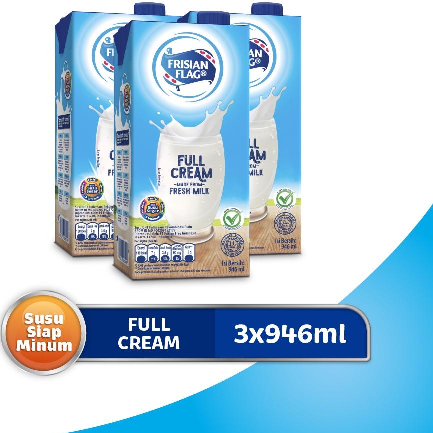 

۝ Frisian Flag Family UHT Full Cream 946 ml x 3 pcs ➵