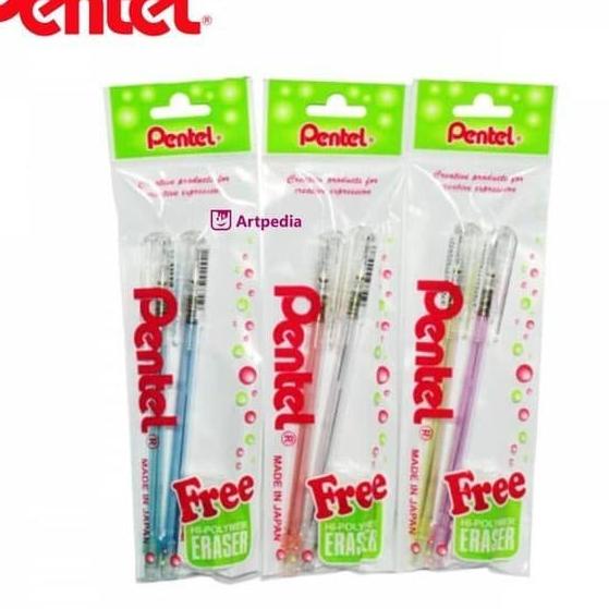 

12.12 Brands Festival PENTEL Pensil Mekanik Pentel Set 0.5 mm 2 Pensil 1 Penghapus Caplet Tutup !!!