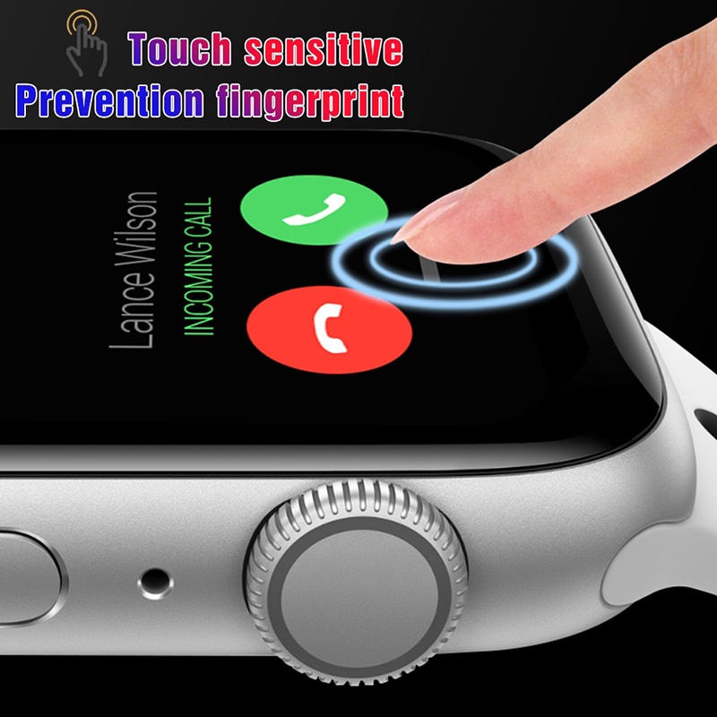 Screen Protector Film compatible With Apple Watch Series 8 7 6 SE Fingerprint proof HD Clear Protective Film Case Friendly