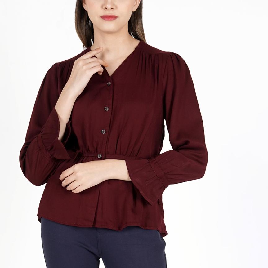 ➲ Le Rosetz - Blouse Talia Burgundy ➩