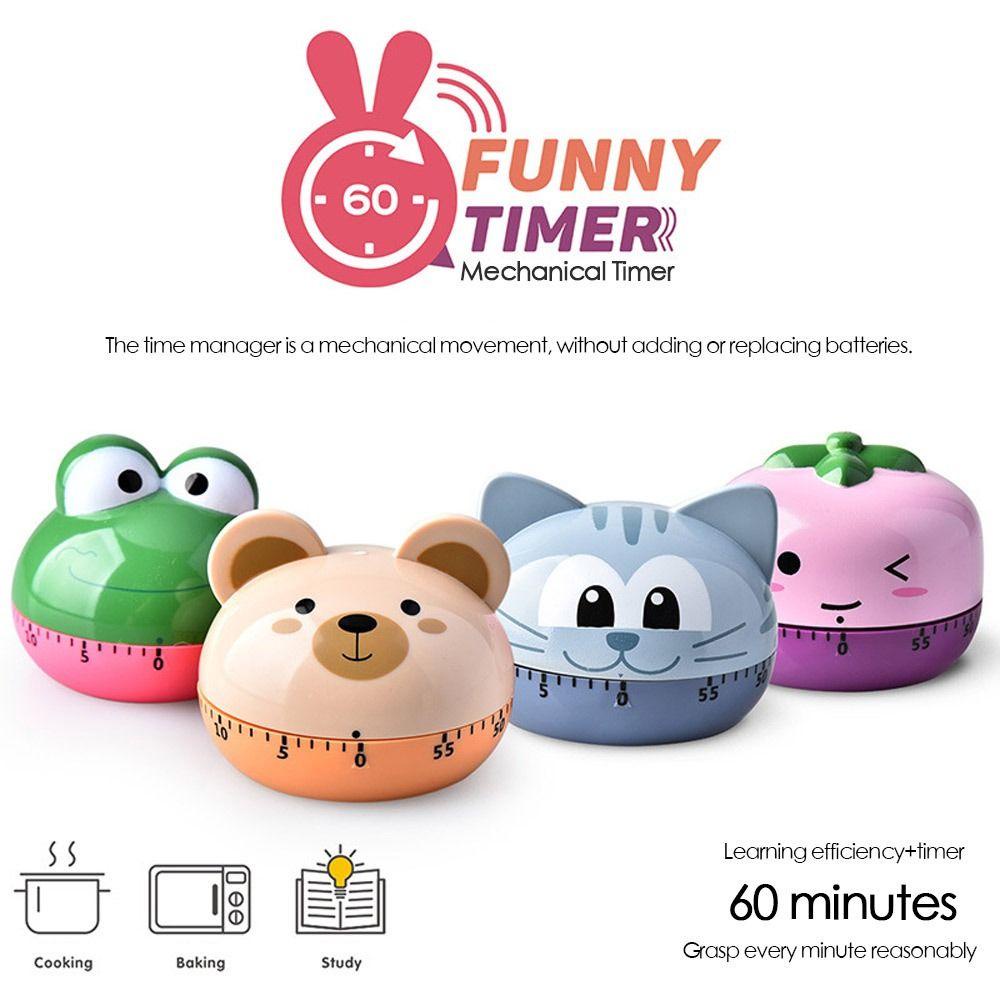 Timer Mekanik Nanas Novelty Cute Animal Kitchen Timer Makanan