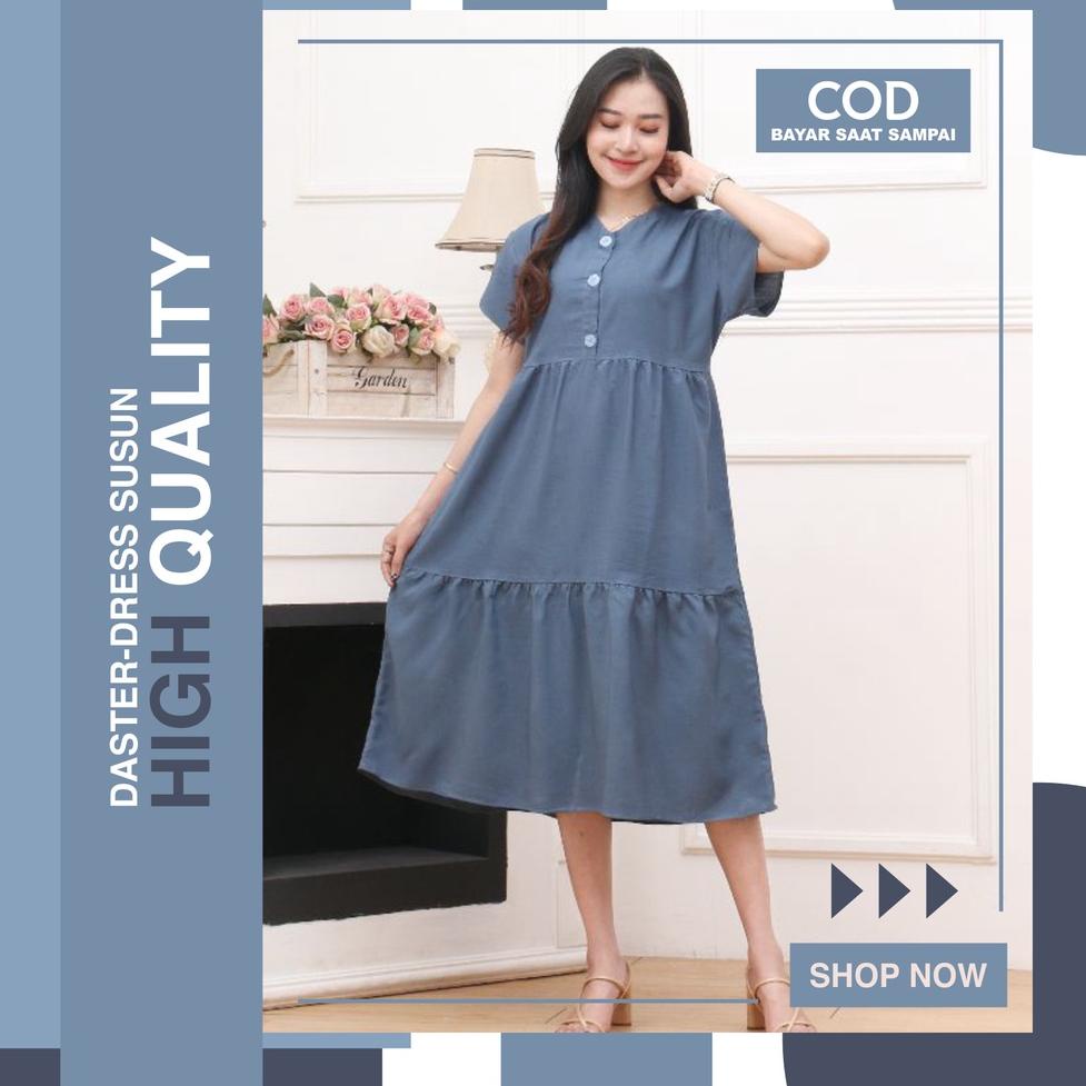 TERLARIS DASTER BALI BUSUI KANCING ATAS | DASTER SUSUN RAYON POLOS TERBARU BUSUI FRIENDLY | DASTER R